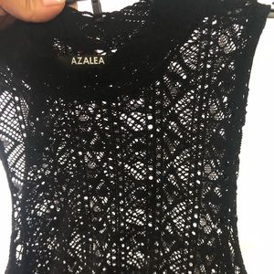 Black lace dress